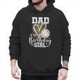 Dad Of The Birthday Girl Baseball Dad Leopard Heart Men Hoodie