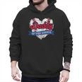 Daddy Of The Rookie Baseball Dad Retro Love Heart Birthday Men Hoodie