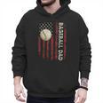 Fathers Day Baseball Dad USA Flag For Dad Men Baseball Men Hoodie