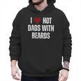 I Love Hot Baseball Dads With Beards Red Hearts Men Hoodie I Love Hot Baseball Dads With Beards Red Hearts Men Hoodie
