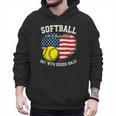 Patriotic US Flag Softball Dad Like A Baseball Dad Men Hoodie Patriotic US Flag Softball Dad Like A Baseball Dad Men Hoodie