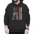 Proud Baseball Dad American Flag Sports Father Day Men Hoodie