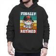 Retro Baseball Retirement Gnome Baseball Dad Finally Retired Men Hoodie