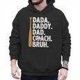 Retro Dada Daddy Dad Coach Bruh Baseball Dad Fathers Day Men Men Hoodie