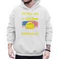 Softball Dad Like A Baseball Dad But Bigger Balls Back Premium Men Hoodie