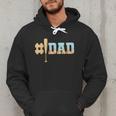 1 Dad Baseball Ice Cream Drip Fathers Day Baseball Daddy Men Hoodie