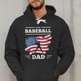 Baseball DAD American Flag Patriotic Father's Day Men Hoodie