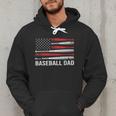 Baseball Dad Father's Day US Flag Baseball Men Hoodie