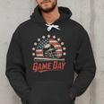 Baseball Dad Game Day USA Flag Men Hoodie