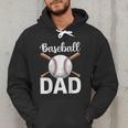 Baseball Dad Happy Fathers Day For Men Boys Men Hoodie
