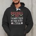 Baseball Dad Hit And Steal Ballpark Father Men Hoodie