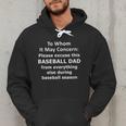 Baseball Dad Quote Excused Absence Letter To Whom Men Hoodie