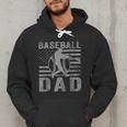 Baseball Dad USA American Flag Father's Day Men Men Hoodie