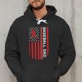 Baseball Dad Usa American Flag Patriotic Dad Father's Day Men Hoodie