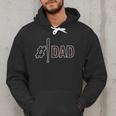 Baseball Player Dad Father's Day Number One Baseball Dad Men Hoodie