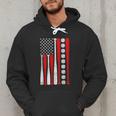 Baseball USA Flag Baseball Lover Baseball Dad Men Hoodie