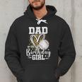 Dad Of The Birthday Girl Baseball Dad Leopard Heart Men Hoodie