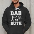 Dad Of Both Gymnastics Baseball Dad Men Hoodie