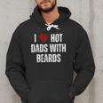 I Love Hot Baseball Dads With Beards Red Hearts Men Hoodie I Love Hot Baseball Dads With Beards Red Hearts Men Hoodie