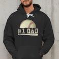 Number One Baseball Dad Fathers Day Baseball Player Dad Papa Men Hoodie Number One Baseball Dad Fathers Day Baseball Player Dad Papa Men Hoodie