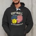 Patriotic US Flag Softball Dad Like A Baseball Dad Men Hoodie Patriotic US Flag Softball Dad Like A Baseball Dad Men Hoodie