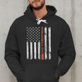 Retro Baseball Dad American Flag Father's Day 4th Of July Men Hoodie Retro Baseball Dad American Flag Father's Day 4th Of July Men Hoodie