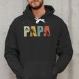Vintage Baseball Dad Papa Fathers Day Men Hoodie