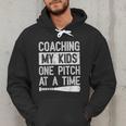 Vintage Coaching My Kids One Pitch At A Time Baseball Dad Men Hoodie Vintage Coaching My Kids One Pitch At A Time Baseball Dad Men Hoodie