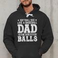Vintage Softball Dad Like A Baseball Dad Fathers Day Men Hoodie Vintage Softball Dad Like A Baseball Dad Fathers Day Men Hoodie