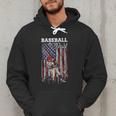 Vintage USA Flag Baseball Player Proud Baseball Dad Men Hoodie Vintage USA Flag Baseball Player Proud Baseball Dad Men Hoodie