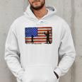 Baseball Coach Baseball Dad American Flag Men Hoodie