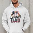 Baseball Dad American Flag Bow Sports Men Hoodie Baseball Dad American Flag Bow Sports Men Hoodie
