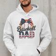 Baseball Dad American Flag Bow Sports Premium Men Hoodie Baseball Dad American Flag Bow Sports Premium Men Hoodie