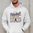Baseball Dad Player Cool Retro Sports Fan Father's Day Premium Tri-Blend Men Hoodie