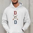 Patriotic Baseball Dad Father's Day Red Blue Star Premium Men Hoodie Patriotic Baseball Dad Father's Day Red Blue Star Premium Men Hoodie