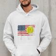 Patriotic Softball Dad Like A Baseball Dad Raglan Baseball Tee Men Hoodie