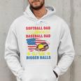 Softball Dad Like A Baseball Dad But With Bigger Balls Premium Men Hoodie Softball Dad Like A Baseball Dad But With Bigger Balls Premium Men Hoodie