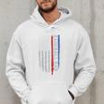 Vintage Baseball US Flag Tee Baseball Dad Player Coach Premium Tri-Blend Men Hoodie