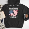 Baseball DAD American Flag Patriotic Father's Day Men Hoodie