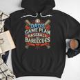 Baseball Dad BBQ Grill Dad's Game Plan Baseball & Barbecues Men Hoodie