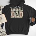 Baseball Dad Distressed Bold Stitch Graphic Sports Father Men Hoodie