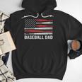 Baseball Dad Father's Day US Flag Baseball Men Hoodie