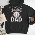Baseball Dad Happy Fathers Day For Men Boys Men Hoodie