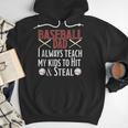 Baseball Dad Hit And Steal Ballpark Father Men Hoodie