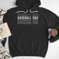 Baseball Dad Layered Text Father Coach Player Men Hoodie