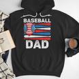 Baseball Dad For Men American Flag 4th Of July Fathers Day Men Hoodie