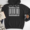 Baseball Dad Scan For Payment Barcode Father Men Hoodie