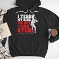 Baseball Dad Teach Kids Hit And Steal Softball Game Men Hoodie Baseball Dad Teach Kids Hit And Steal Softball Game Men Hoodie