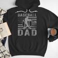 Baseball Dad USA American Flag Father's Day Men Men Hoodie