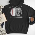 Baseball Dads Baseball Dad I Teach My Boys To Hit And Steal Men Hoodie